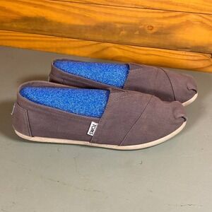 TOMS Classic Heritage Alpargata Brown Canvas Comfort Shoes Womens Size 9 Slip On